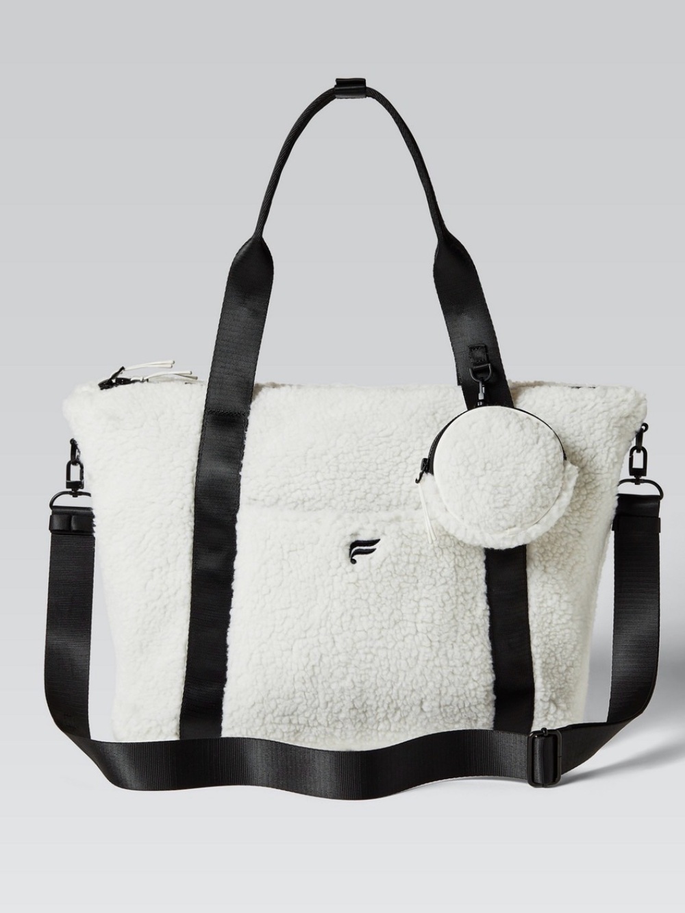 Fabletics Everyday Tote Teddy Bone Large Sherpa Tote Bag